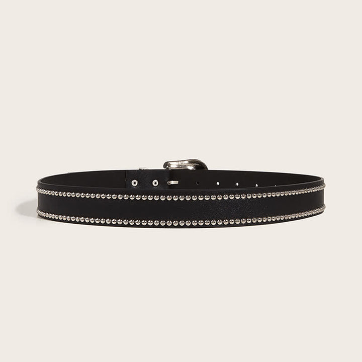 Cintura in pelle con rivetti stile punk da donna