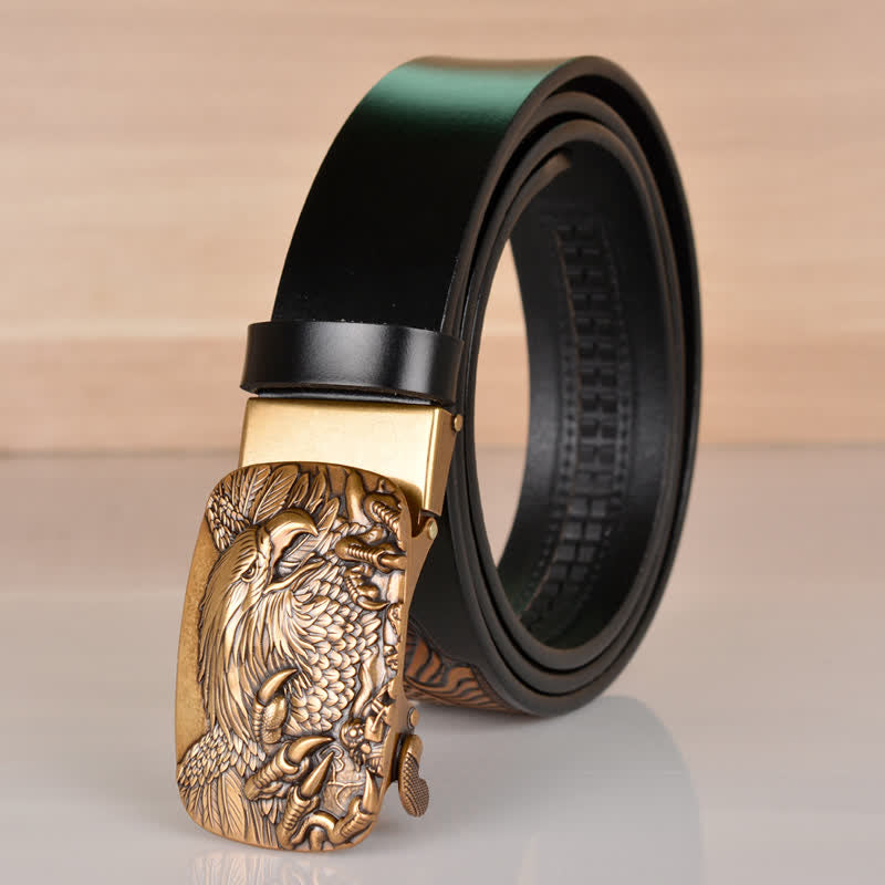 Cintura in pelle con chiusura automatica Mighty Eagle Sharp Claw da uomo