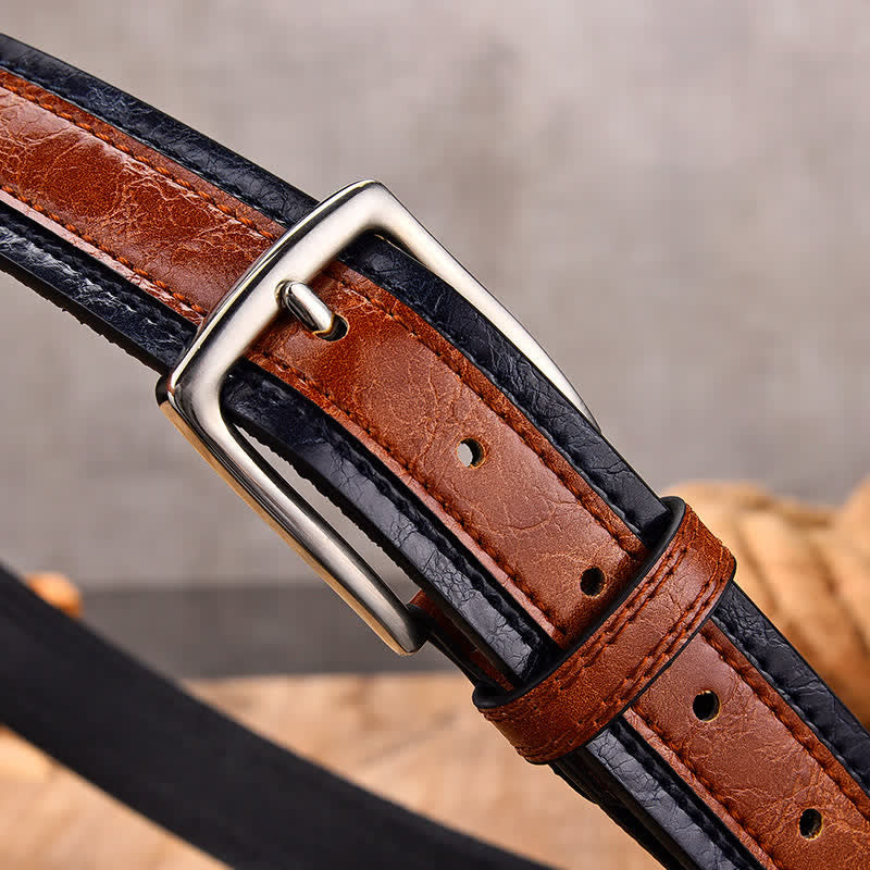 Cintura decorativa in pelle floreale retrò da uomo