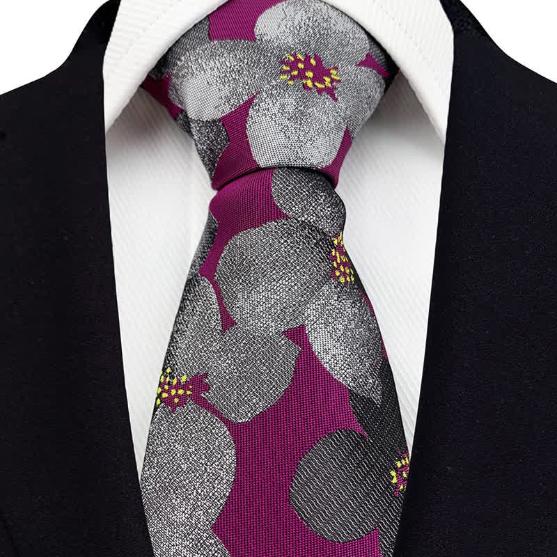 Cravatta elegante da uomo con motivo floreale a fiori grandi