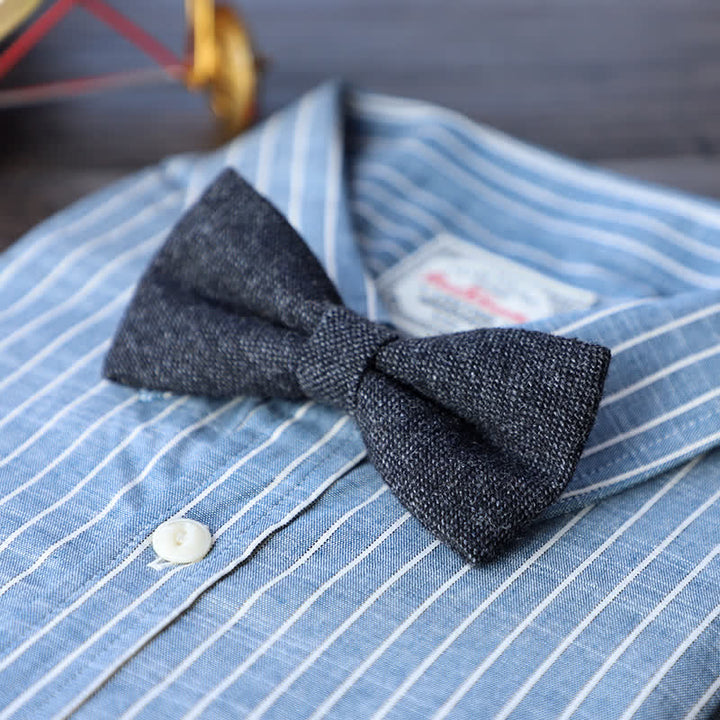 Papillon semplice in misto lana tweed da uomo