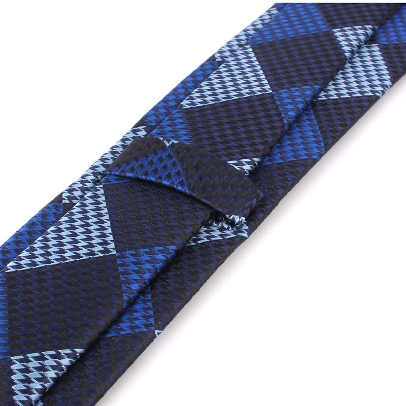 Cravatta da uomo con motivo patchwork a quadri grandi