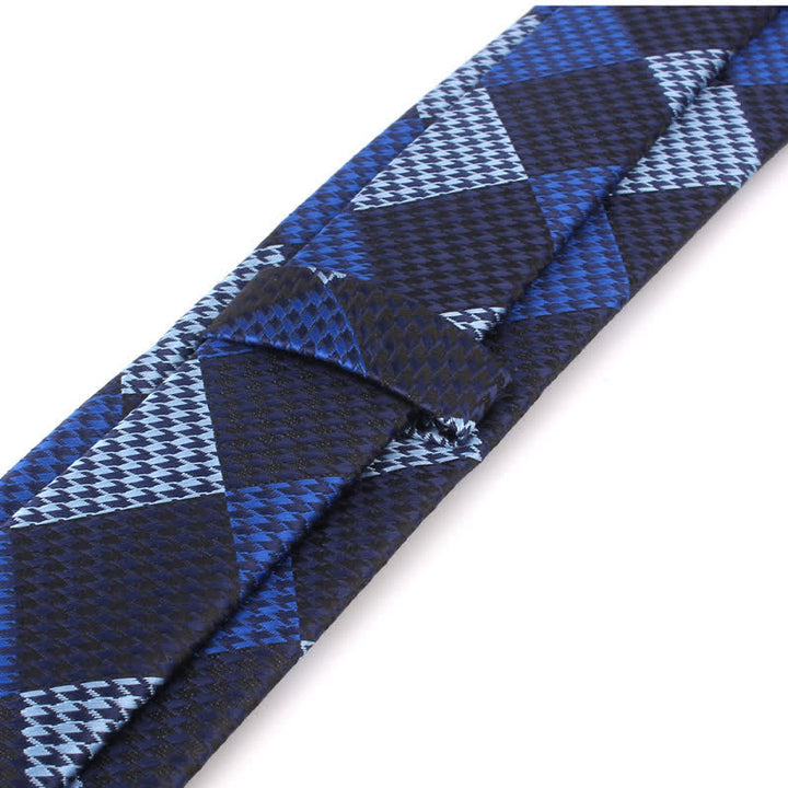 Cravatta da uomo con motivo patchwork a quadri grandi