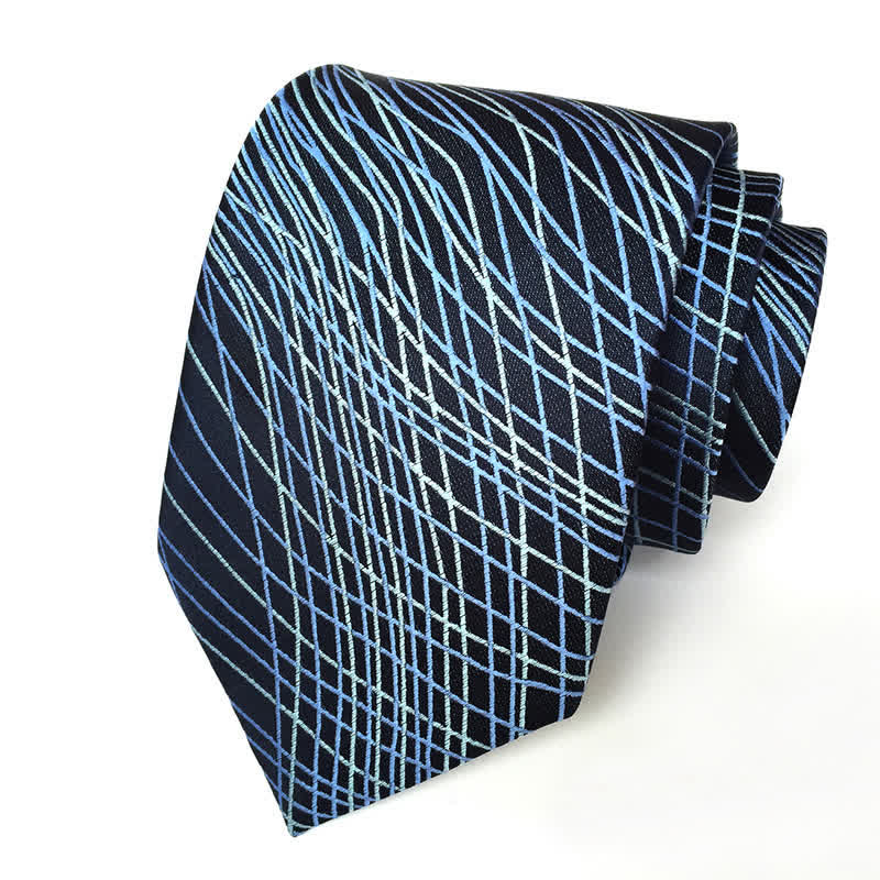 Cravatta astratta geometrica artistica da uomo - Linee aggrovigliate - image 2