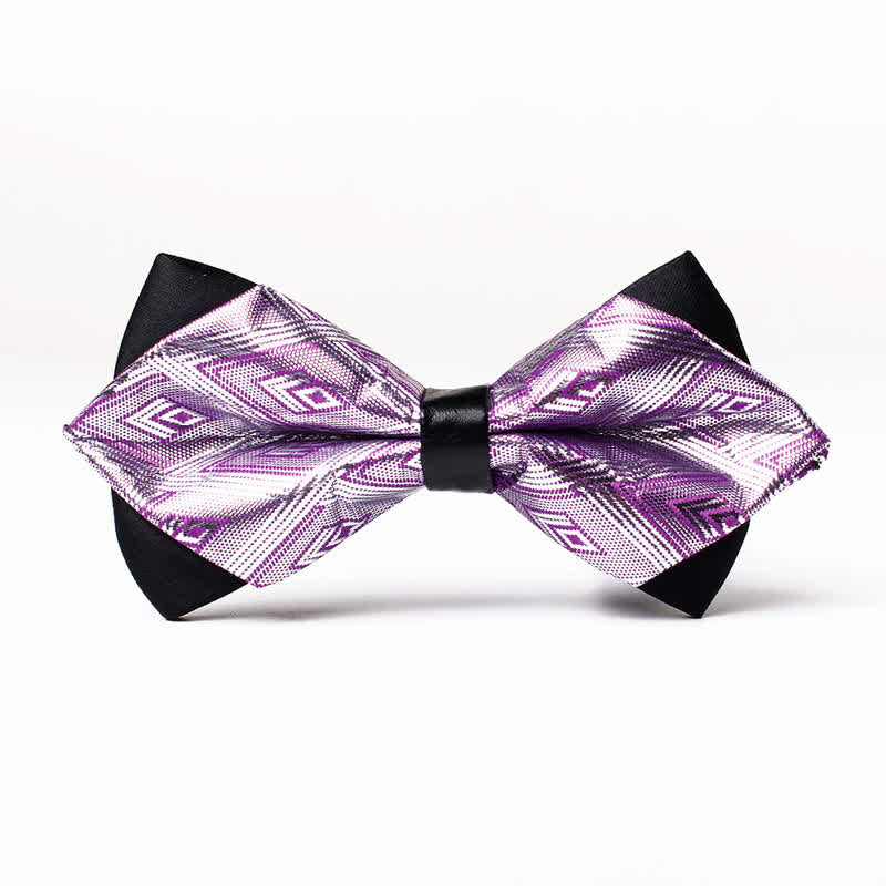 Papillon a punta con diamante moderno ed elegante da uomo - Viola - image 0