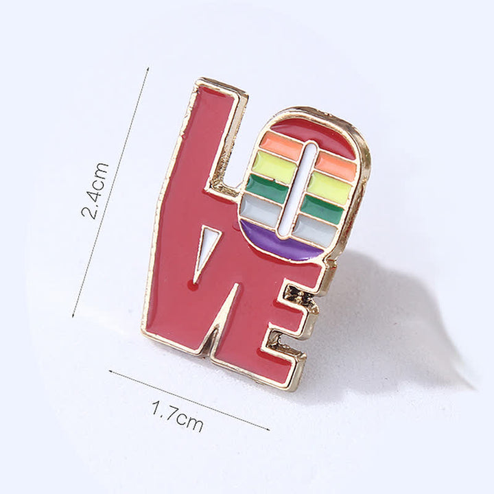 Spilla 4 pezzi Love Is Love Rainbow Flag Pride - image 5