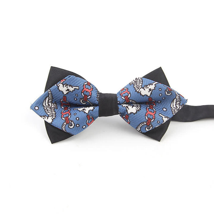 Papillon a punta con cavalluccio marino dei cartoni animati da uomo