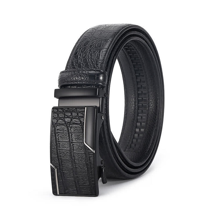Cintura in pelle di coccodrillo di lusso da uomo
