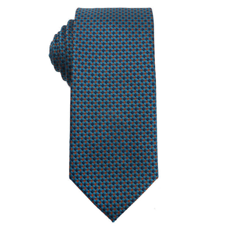 Cravatta da uomo Artsy Jasper Turquoise Series - Scacchiera turchese - image 9