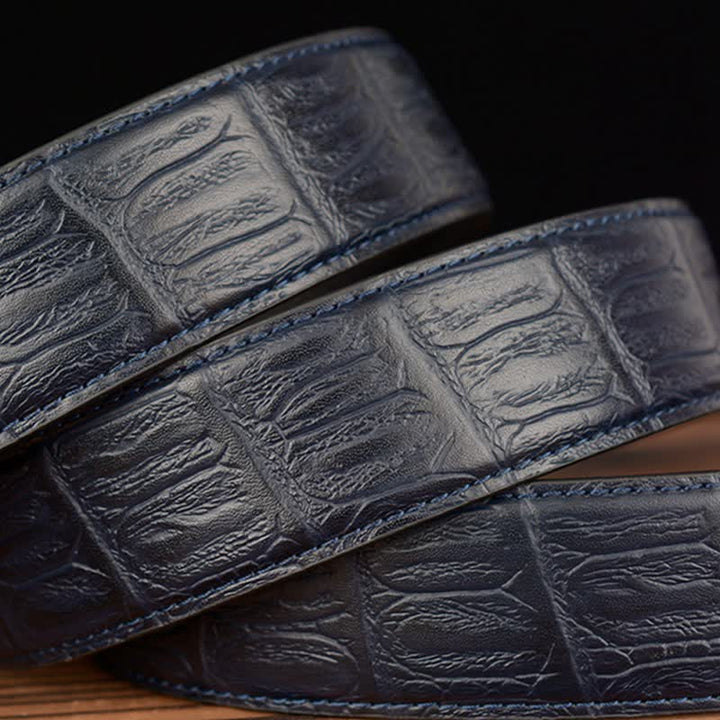 Cintura in pelle con motivo coccodrillo Pack Of Wolves da uomo
