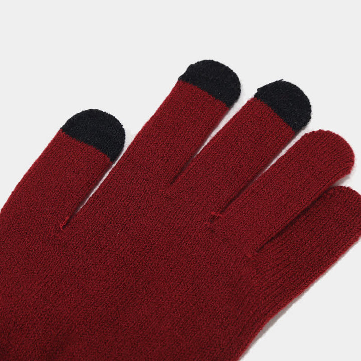 Set di 3 cappelli, sciarpe e guanti in maglia spessa unisex