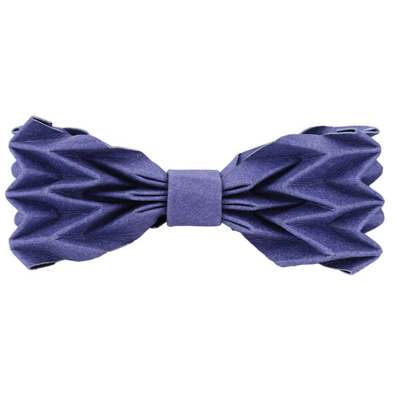 Papillon creativo da uomo in carta kraft ecologica - Blu - image 16