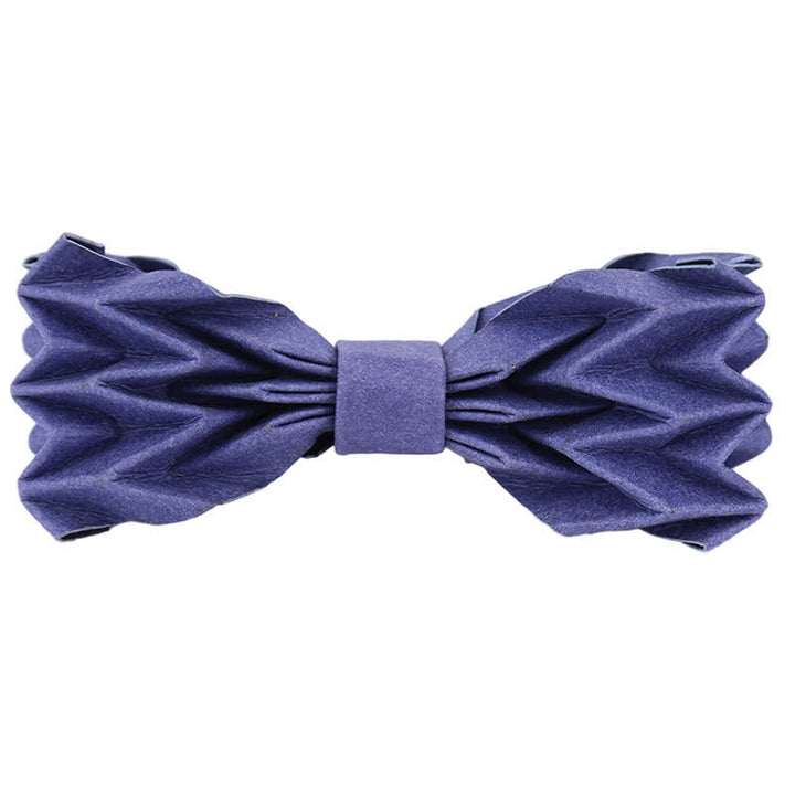 Papillon creativo da uomo in carta kraft ecologica - Blu - image 16