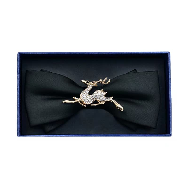 Papillon da uomo in metallo opaco con strass