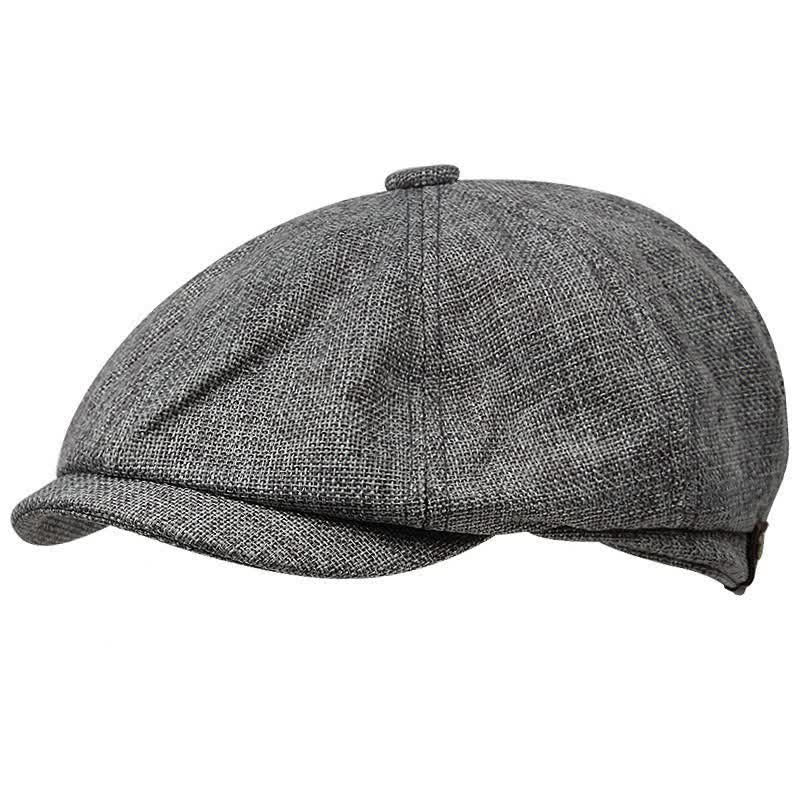 Berretto ottagonale da giornalaio britannico per il tempo libero - Grigio - M (22"-22 7/8") - image 1