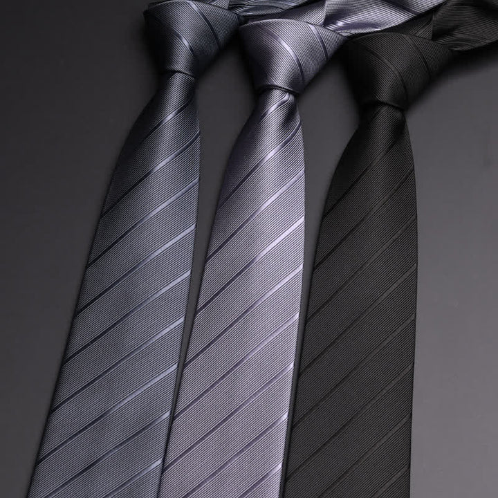 Cravatta da uomo in twill di colore scuro - image 0