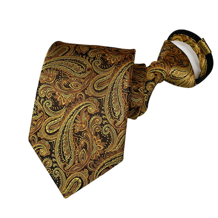 Cravatta floreale con cerniera Paisley retrò da uomo