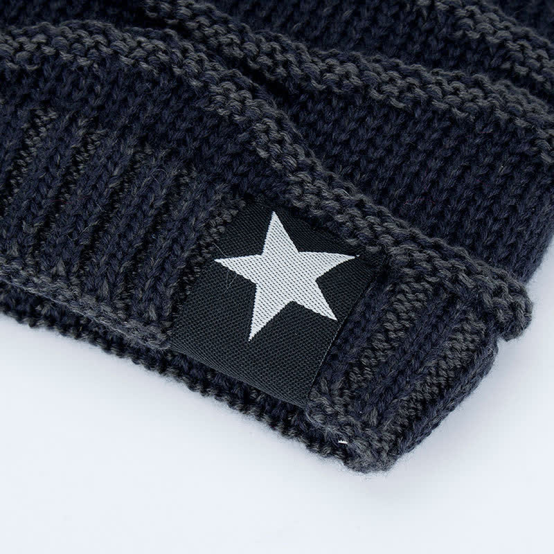 Berretto lavorato a maglia con fodera in pile a cinque stelle - image 4