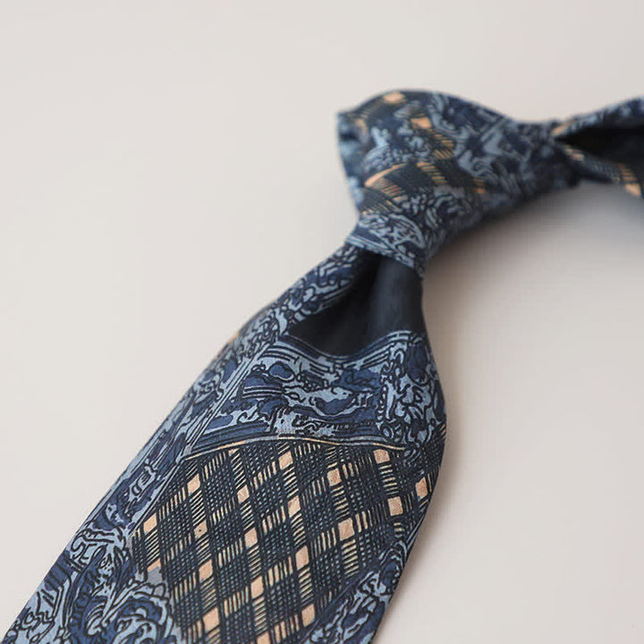 Cravatta da uomo con pittura astratta classica