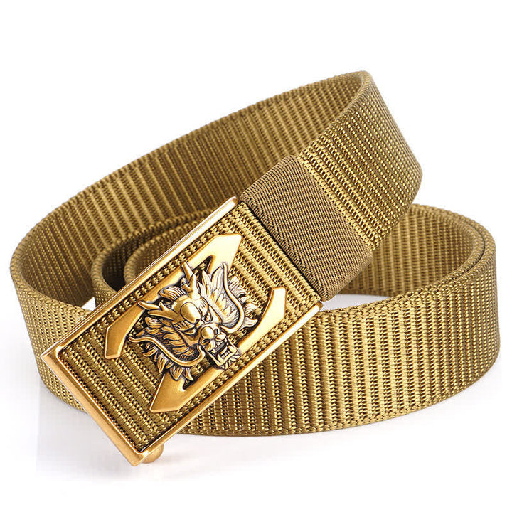 Cintura in nylon con lettera Z Mighty Dragon da uomo - Cachi / Oro - 48" - image 9