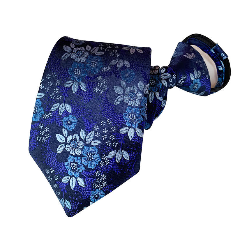 Cravatta floreale con cerniera Paisley retrò da uomo