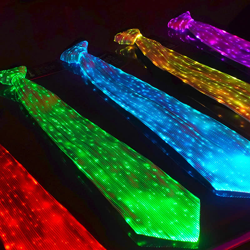 Cravatta luminosa futuristica in fibra ottica - image 6