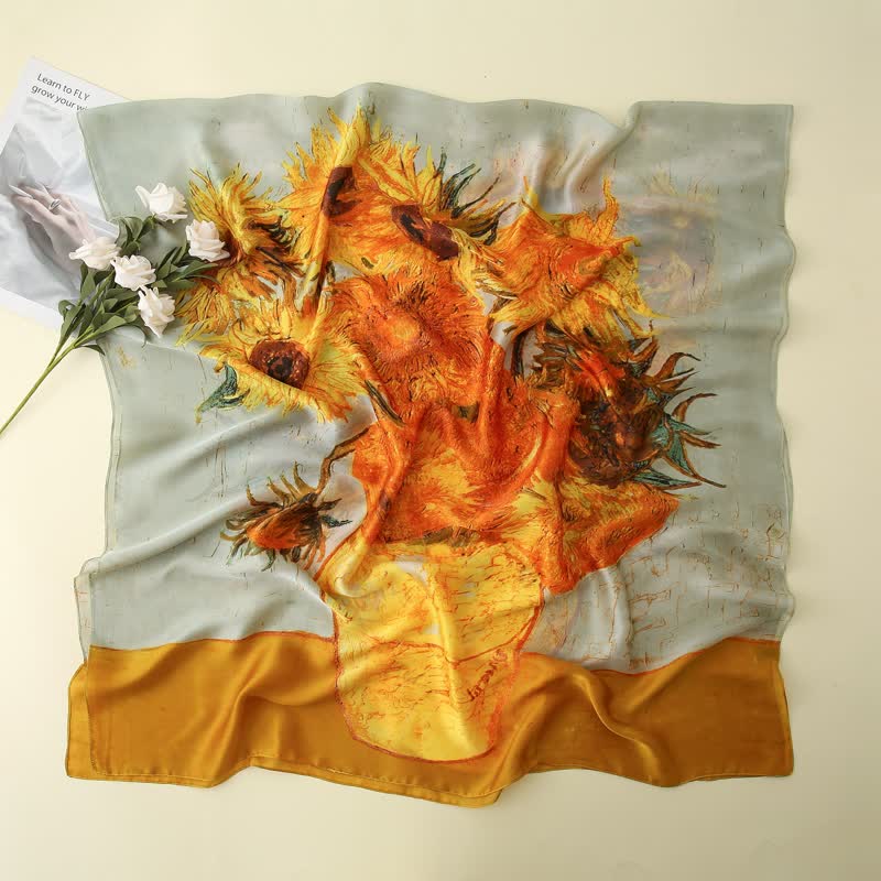 Sciarpa sottile Van Gogh Girasoli da donna