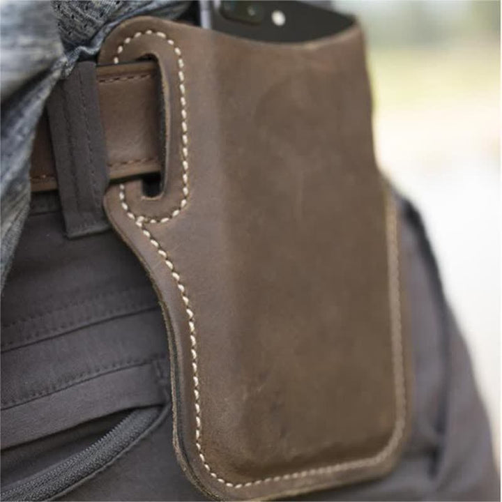 Custodia per cellulare con passante in pelle, cintura, borsa