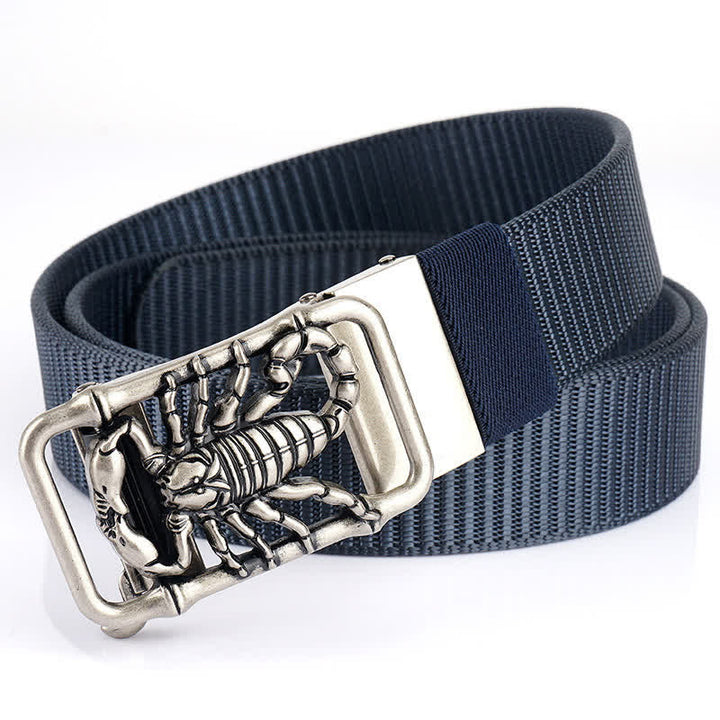 Cintura semplice in nylon con Scorpione Re da uomo - Blu / Argento - 48" - image 19