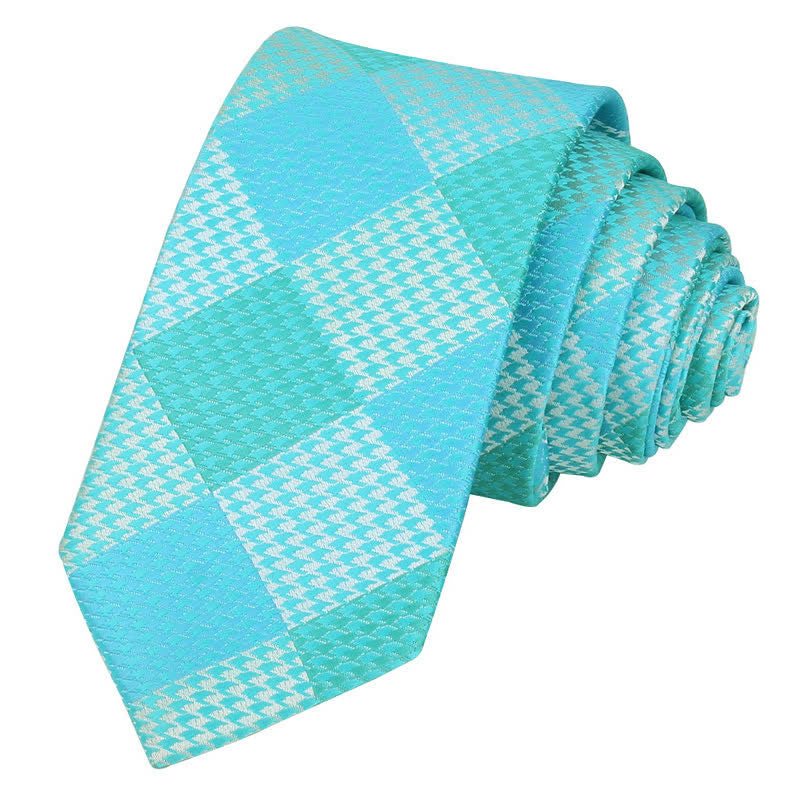 Cravatta da uomo con motivo patchwork a quadri grandi