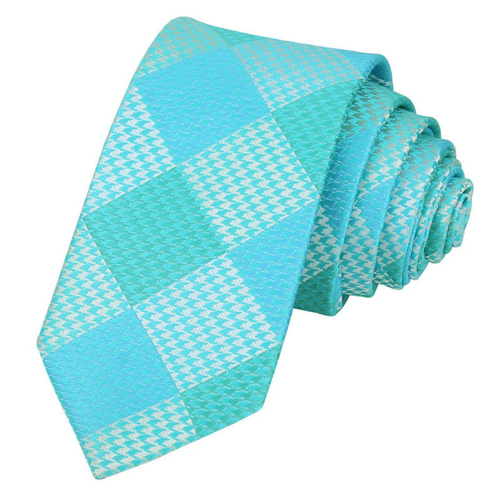 Cravatta da uomo con motivo patchwork a quadri grandi