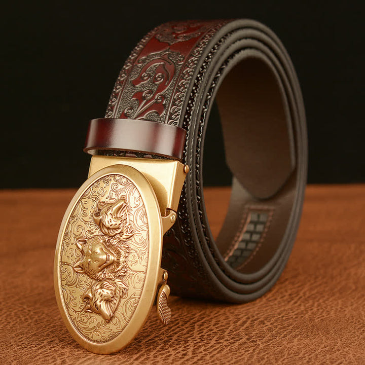 Cintura in pelle da uomo Legend Of Hungry Wolves