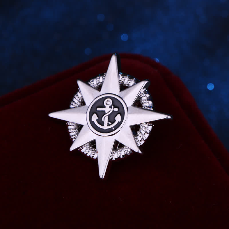 Spilla da uomo con ancora a forma di nave stellare - Argento - image 6