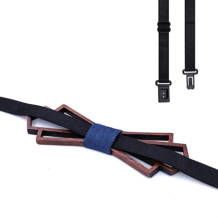 Set di 2 papillon in legno cavo da uomo, novità