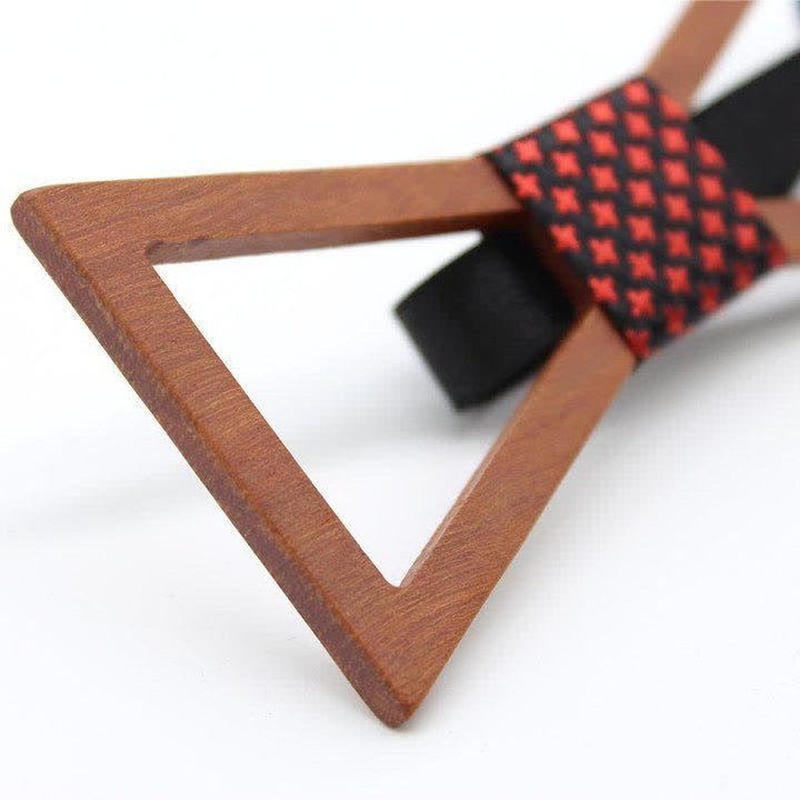 Papillon classico da uomo in legno con cornice - image 2