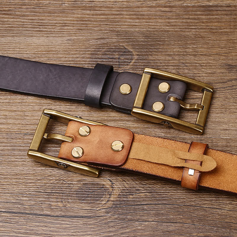 Cintura in pelle da uomo con borchie Tough Guy