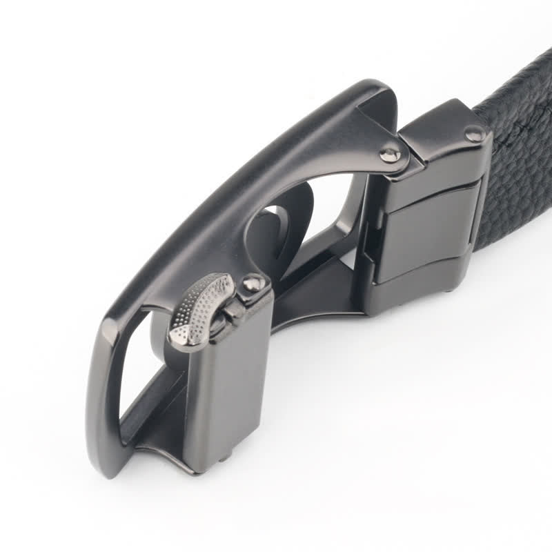 Cintura in pelle con fibbia automatica a forma di testa di tigre fai da te da uomo - image 3