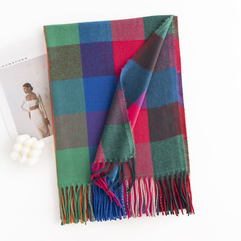 Sciarpa con frange dai colori vivaci e brillanti da donna - image 16