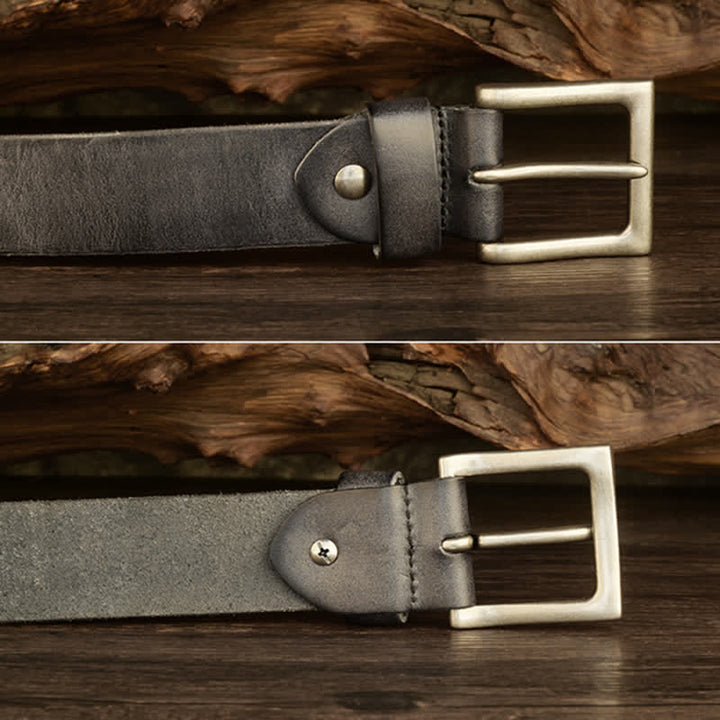 Cintura da uomo in pelle con borchie in metallo pesante punk