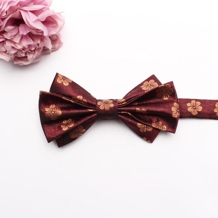Papillon da uomo con motivo jacquard a fantasia