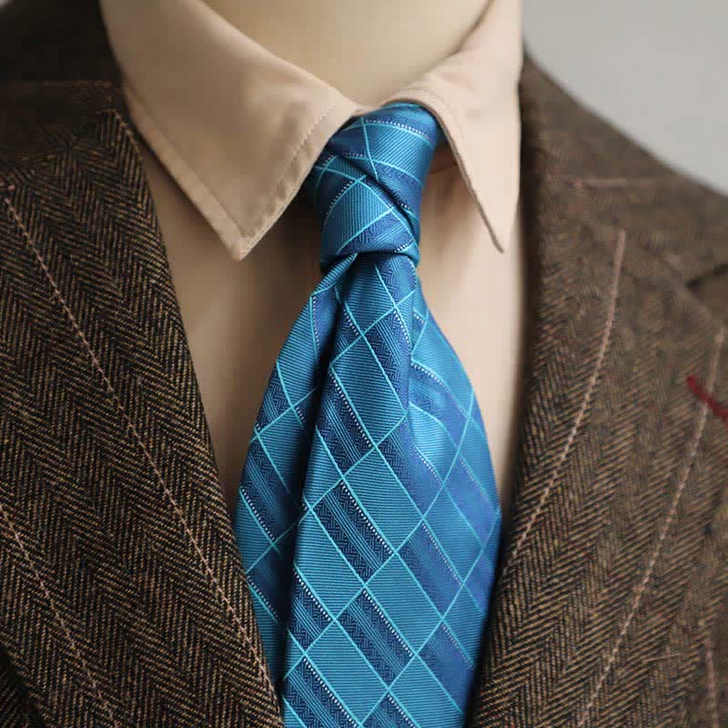 Cravatta geometrica stile retrò da uomo 