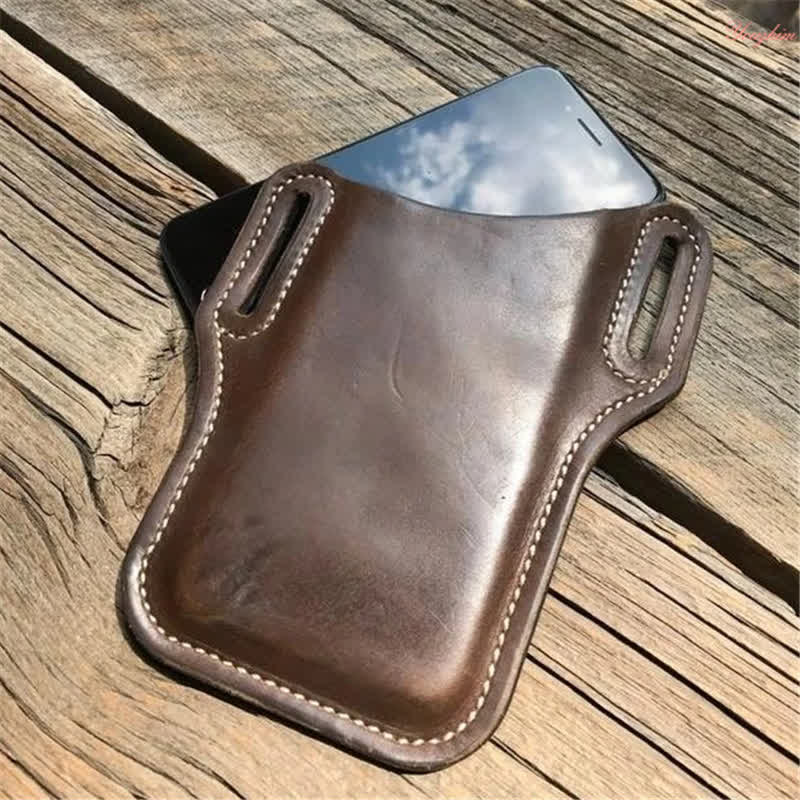 Custodia per cellulare con passante in pelle, cintura, borsa