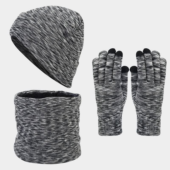 Set di 3 cappelli, sciarpe e guanti multicolore unisex - Grigio - Regolabile (circa 21 5/8"-23 5/8") - image 8