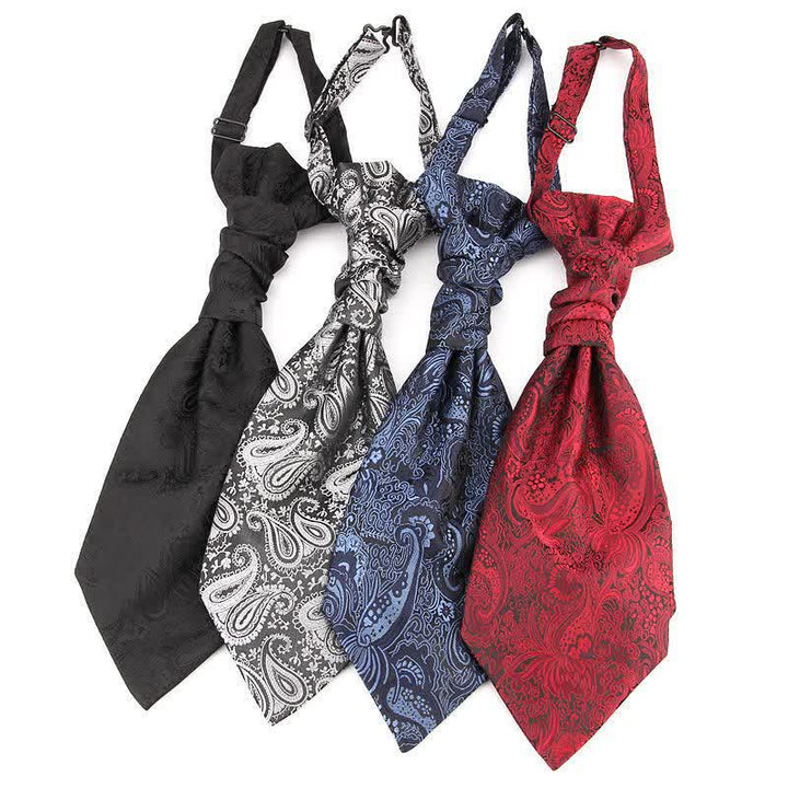 Cravatta pre-annodata con gilet da uomo in stile Paisley 