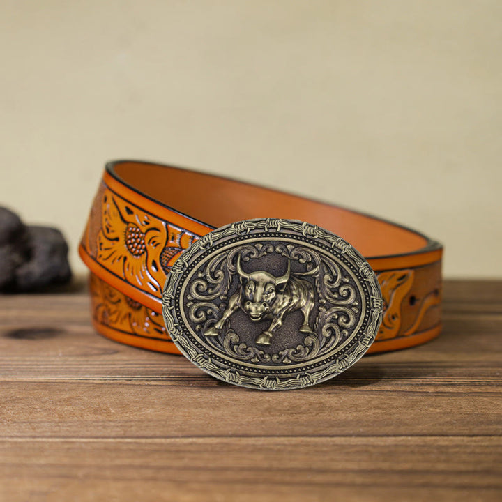 Cintura in pelle con fibbia da torero da cowboy fai da te da uomo