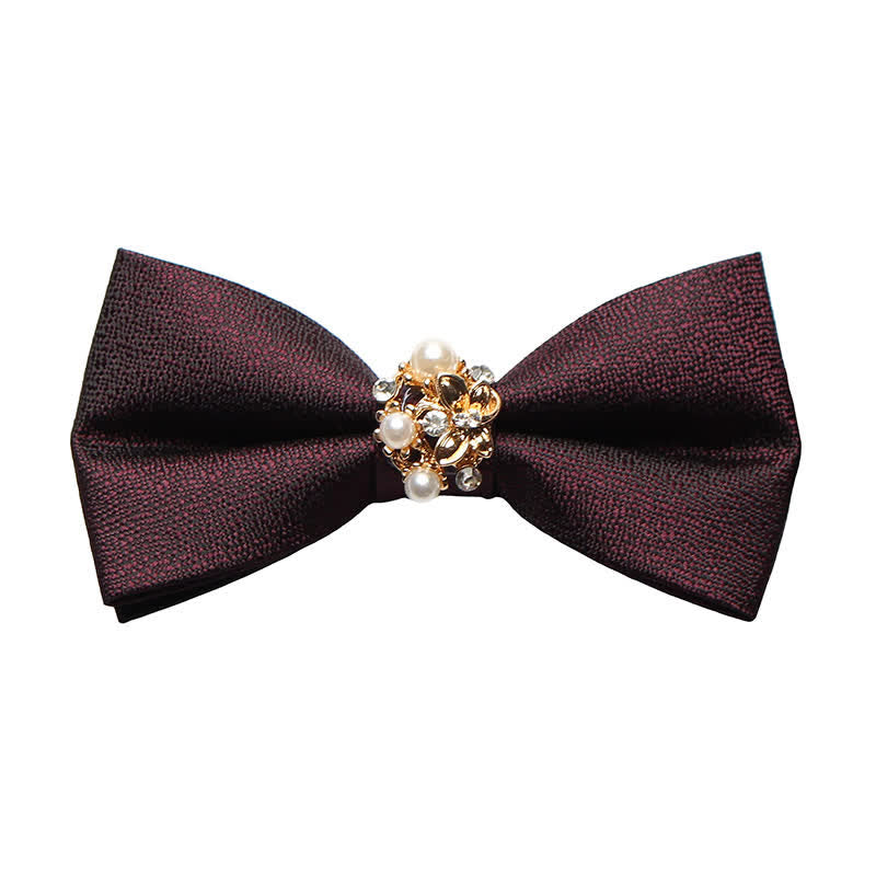 Papillon da smoking formale da uomo con perle - Viola - image 12