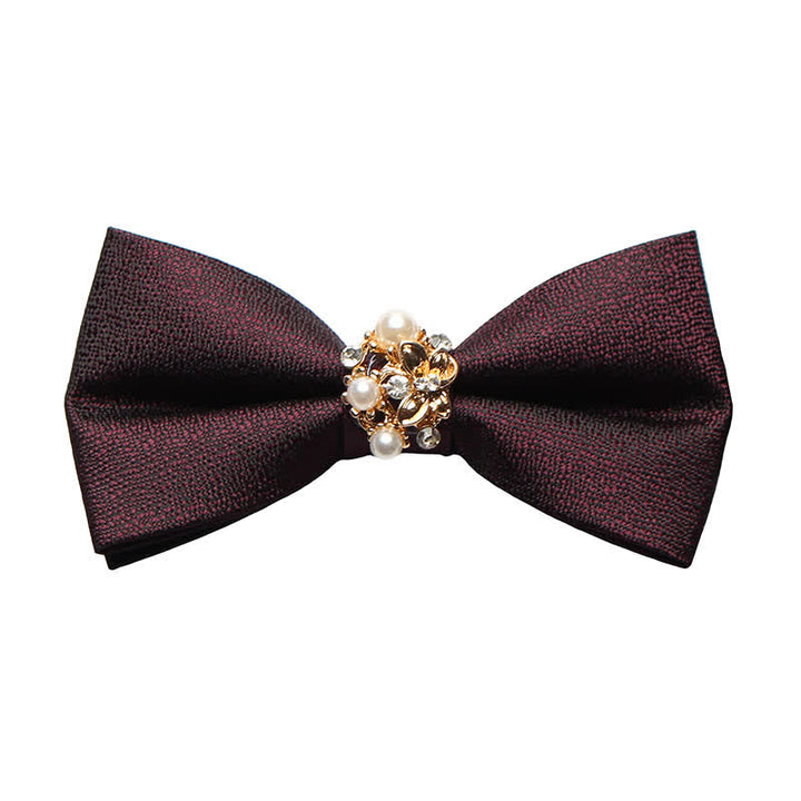 Papillon da smoking formale da uomo con perle - Viola - image 12