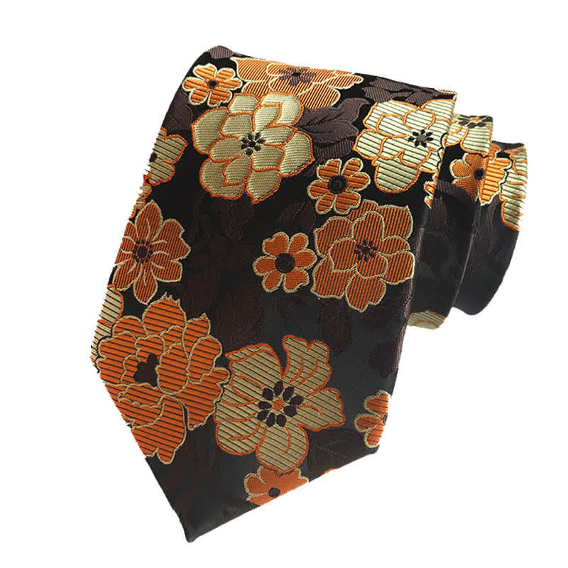 Set di 3 cravatte da uomo con motivo floreale in fiore - image 5