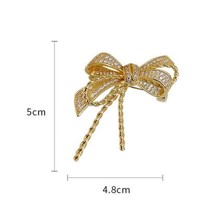 Spilla da donna con fiocco e zirconi - image 6