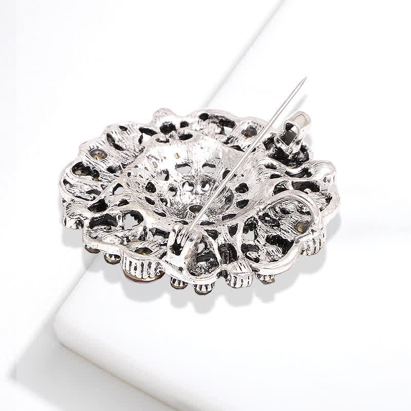 Spilla da donna con fiore cavo in stile barocco